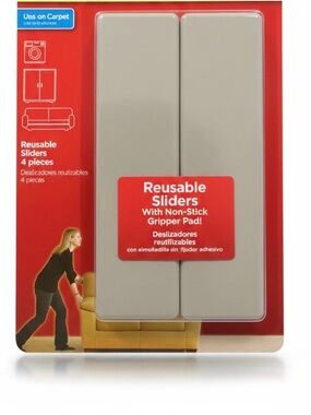 Reusable Furniture Sliders - Gray (4 Pack)